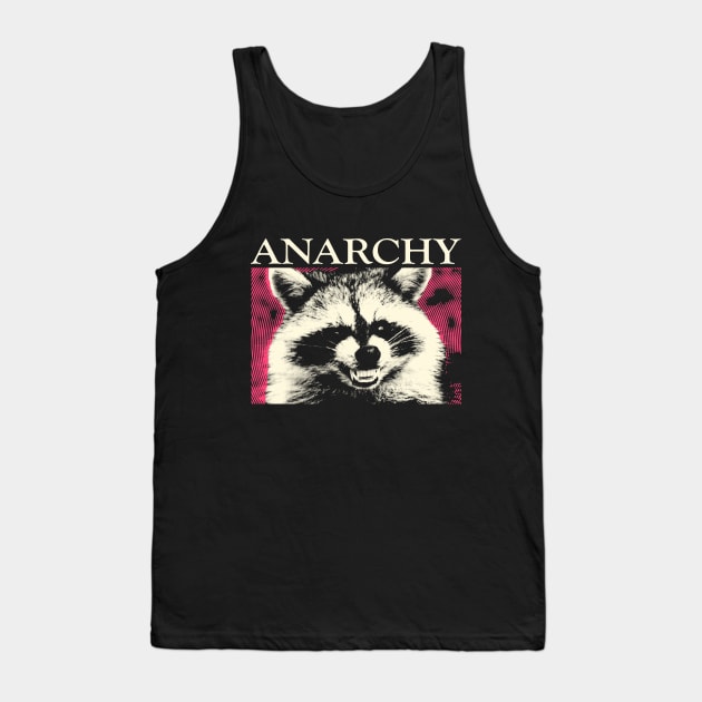 Anarchy Raccoon Pink Tank Top by giovanniiiii